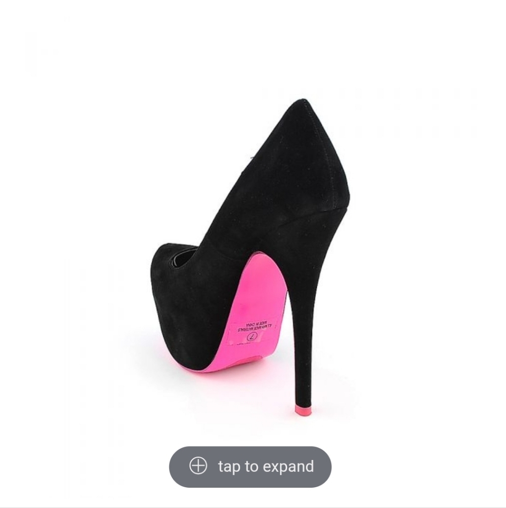 Posh Black and Pink High Heels - Picture 7 of 8